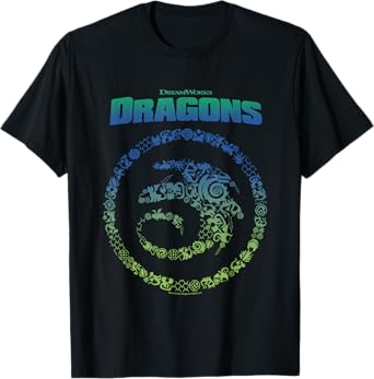 How to Train Your Dragon Toothless Vintage Symbols Logo T-Shirt