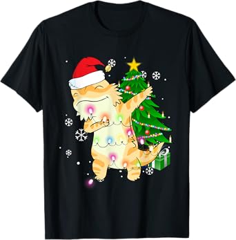 Dabbing Bearded Dragon Christmas Costume Cute Youth Kids T-Shirt