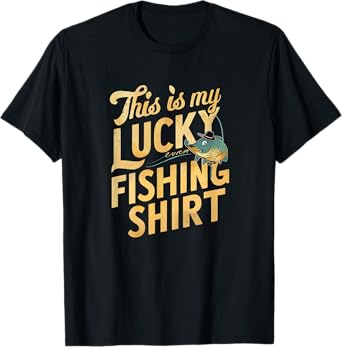 This Is My Lucky Fishing Shirt Fisherman's Favorite Artwork T-Shirt