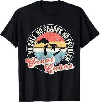 Vintage Great Lakes No Salt, No Sharks, No Problem T-Shirt