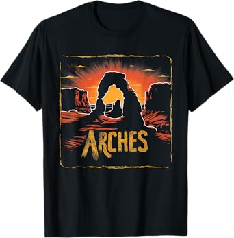 Arches - US National Park Utah Vintage Men Women Kids Retro T-Shirt
