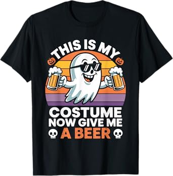 Funny Vintage Boo This is My Halloween Costumes Adults Mens T-Shirt