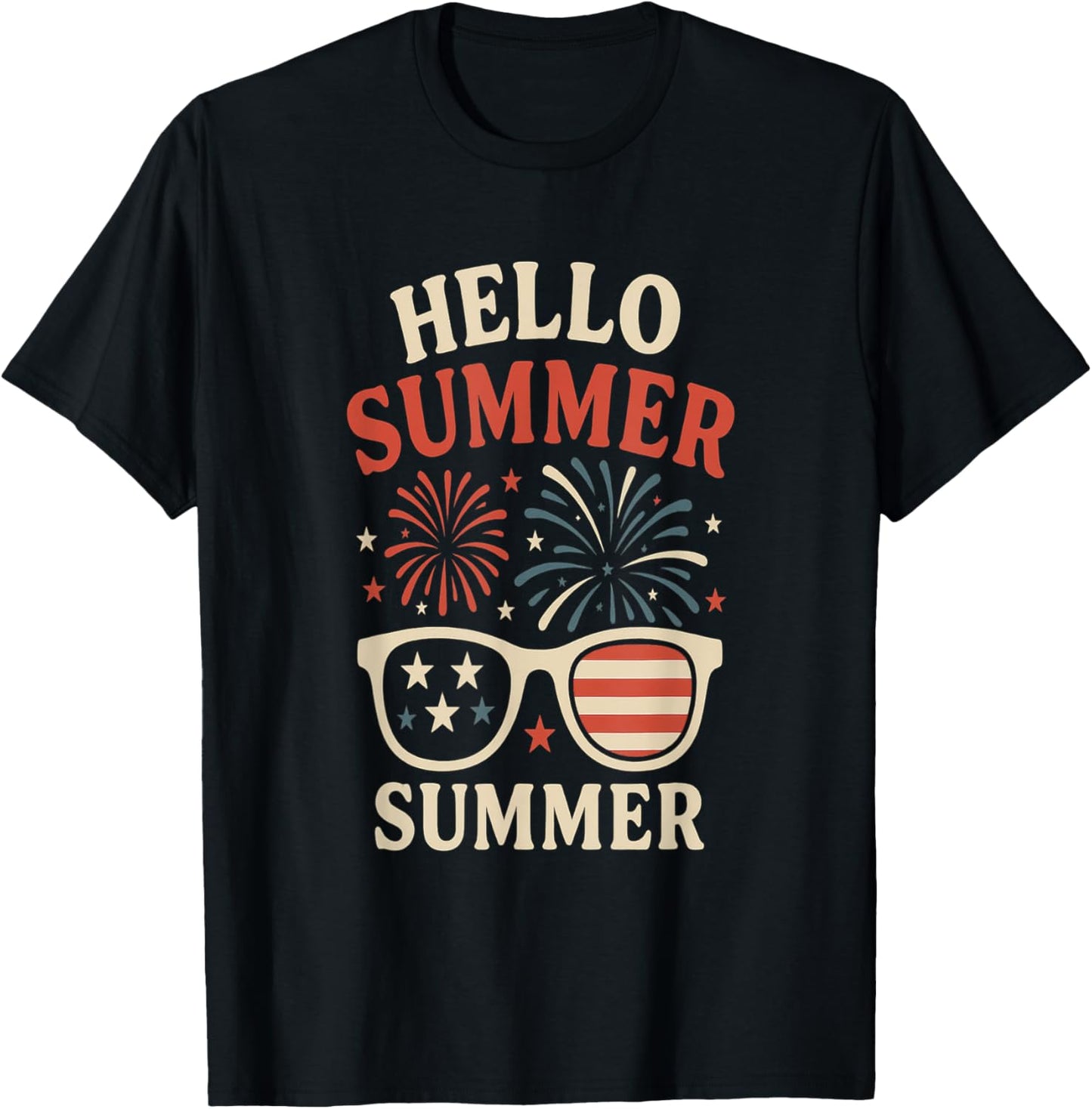 Hello Summer Retro Sparkle Vibes T-Shirt