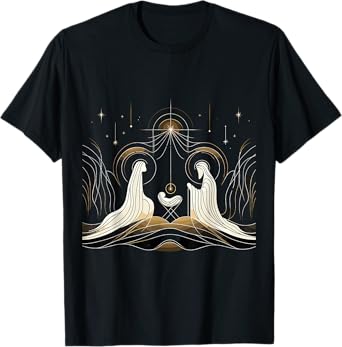 Minimalist Nativity Scene - Christmas Art T-Shirt