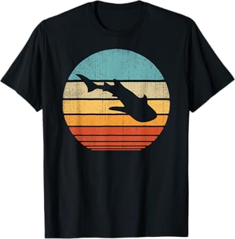 Whale Shark Retro Vintage 60s 70s Sunset Sea Animal Lovers T-Shirt