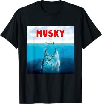 MUSKY Fishing Great White Theme T-Shirt