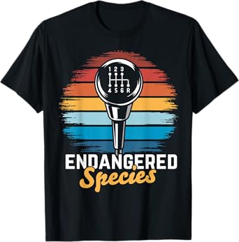 Endangered Species Gear Stick Driver Manual Transmission T-Shirt
