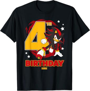 Sonic The Hedgehog 4th Birthday Epic Shadow Big Chest Logo T-Shirt
