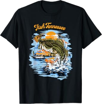 Largemouth Bass Fish Tennessee Fishing T-Shirt