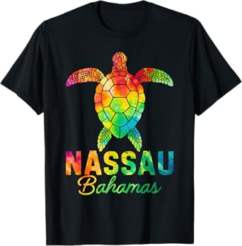 Nassau Bahamas Tie Dye Sea Turtle Bahamas Beach Vacation T-Shirt