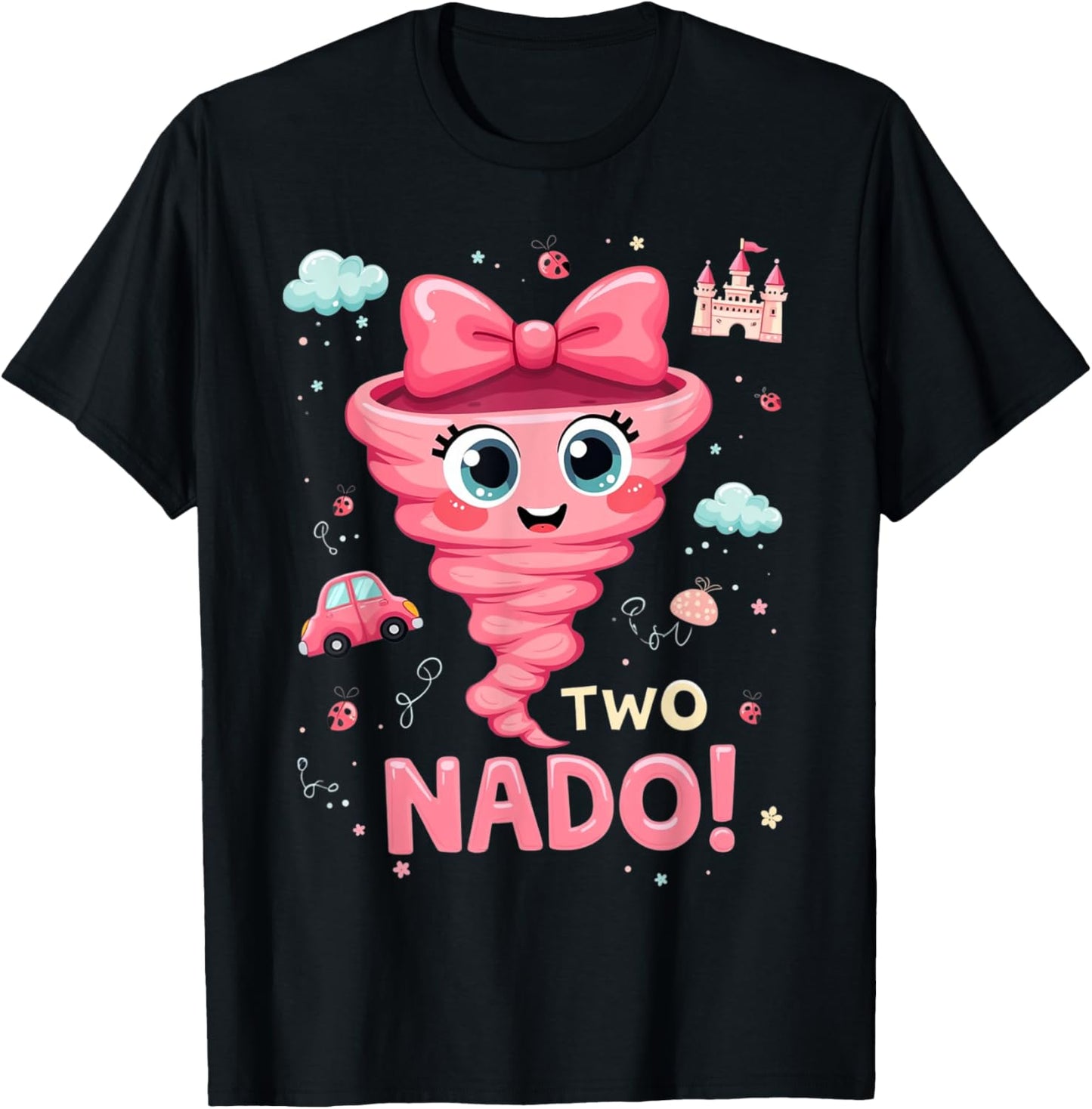 Tornado Two-Nado 2nd Birthday Party for 2 Years Old Girls T-Shirt