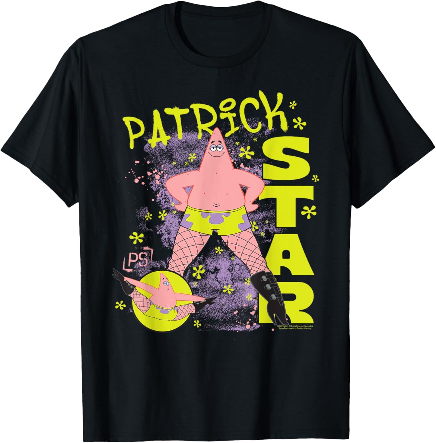 SpongeBob SquarePants Patrick Star Fishnets Cartoon T-Shirt
