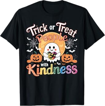 Support Autism Halloween Spooky Autistic Trick Or Treat T-Shirt