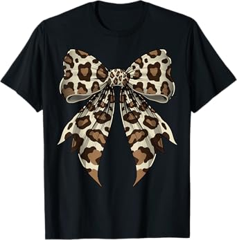 Coquette Bow Leopard Pattern Halloween Costume T-Shirt