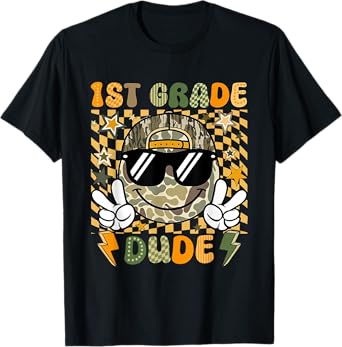 Funny Back To School Tee 1st Grade Dude Boys Girls Kids T-Shirt