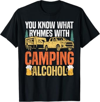 Motorhome Camping Retro Beer Caravan Rv Trailer You Know T-Shirt