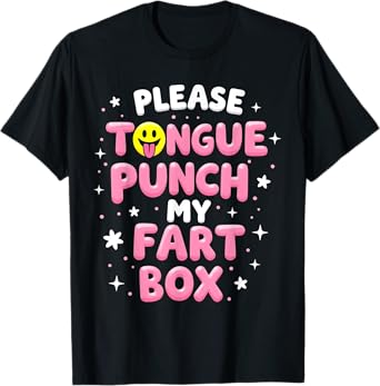Inappropriate Please Tongue Punch Funny Cringe Men Women T-Shirt