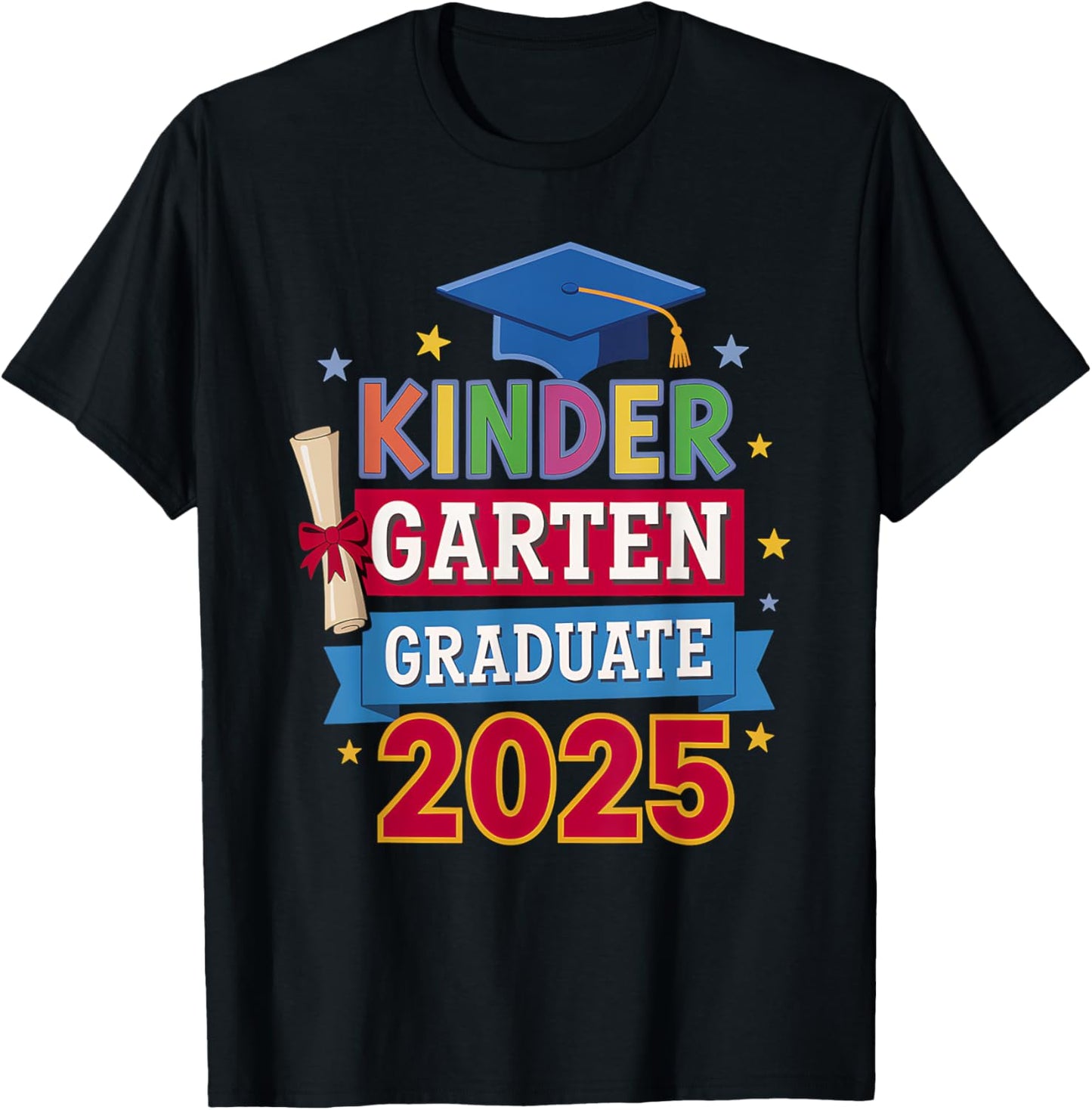 Kindergarten Graduation 2025 Pre-k Graduate Kids Boys Girls T-Shirt