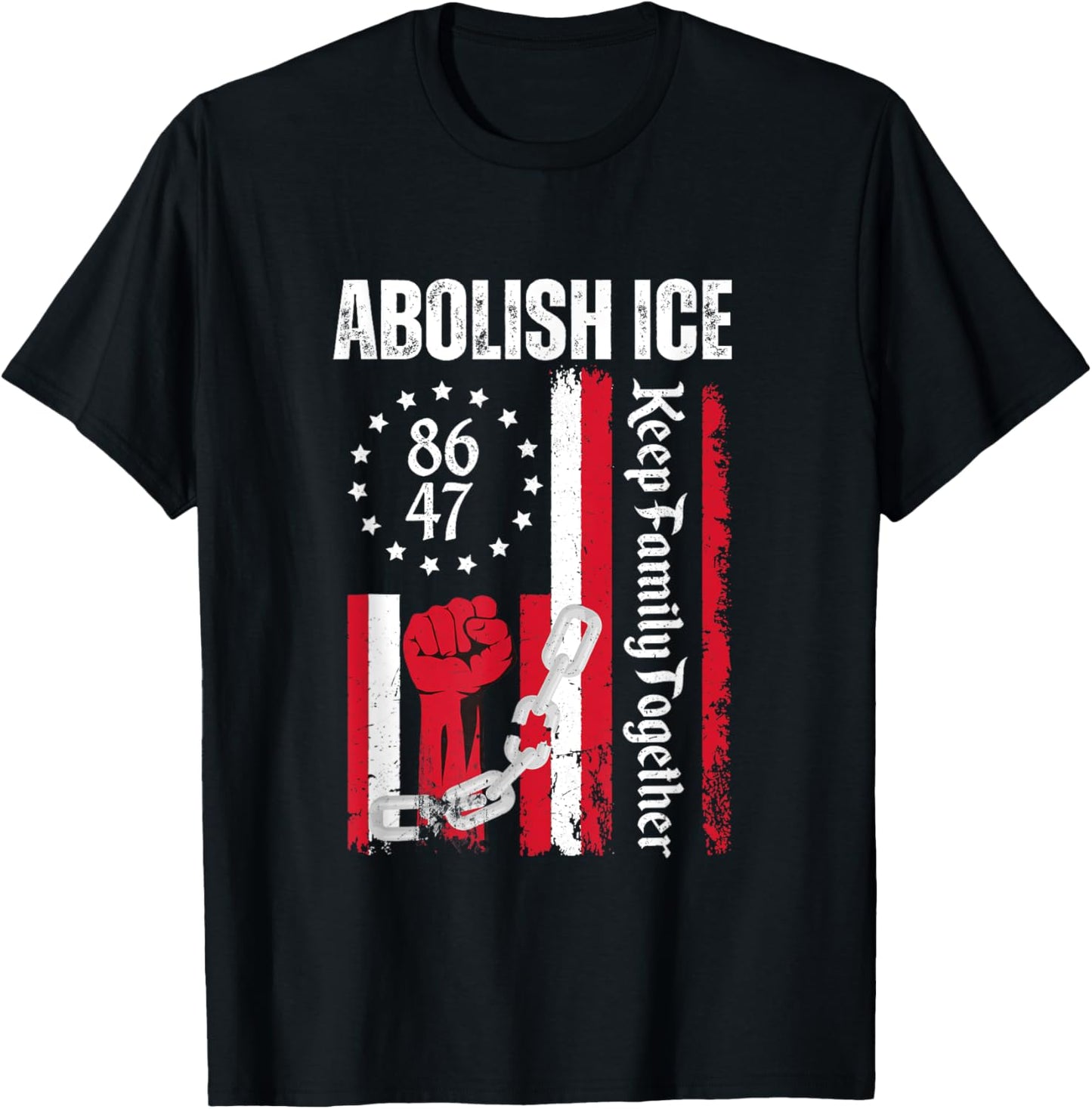 Abolish ICE Retro Anti ICE Womens Mens T-Shirt
