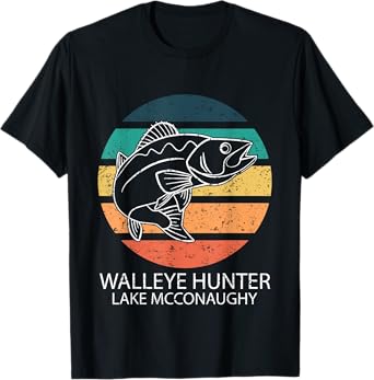 Walleye Hunter Lake Mcconaughy T-Shirt