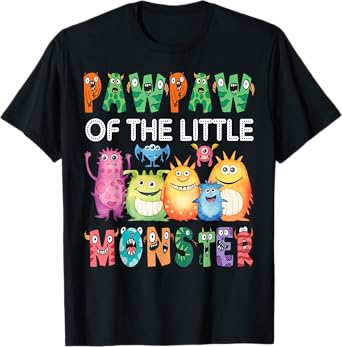 Pawpaw Of The Little Monster Kids 1St Birthday Party T-Shirt