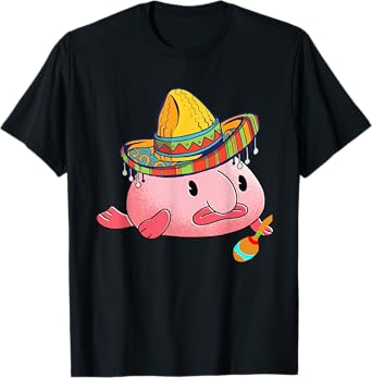 Blobfish Ugly Fish Deep Sea Funny Sombrero Costume T-Shirt