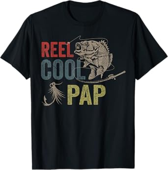 Mens Reel Cool Pap Fishing Father's Day Gift T-Shirt