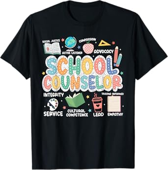 Retro School Counselor Counseling Teacher Appreciation T-Shirt