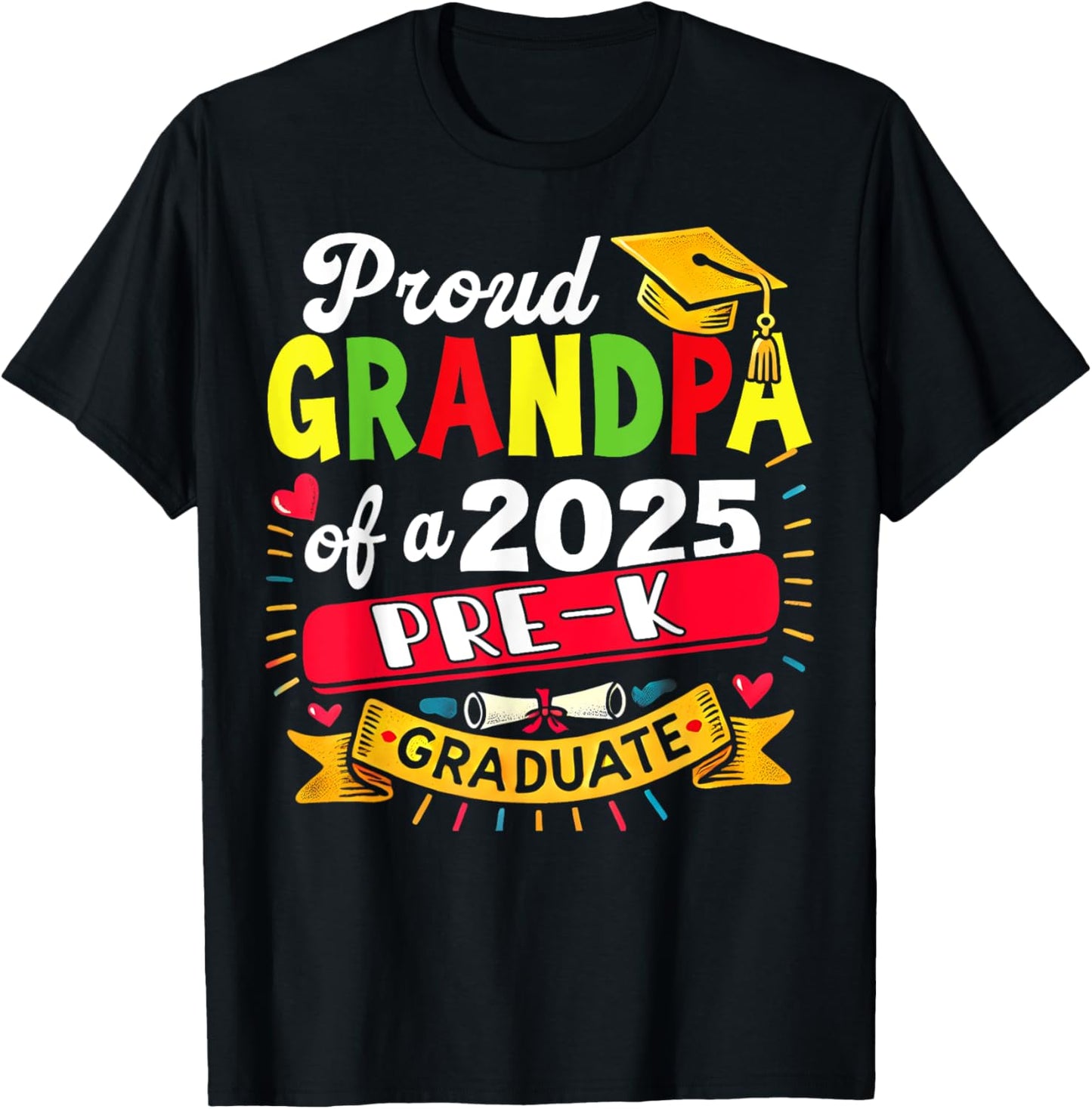 Proud Grandpa Of 2025 Pre-K Graduate Father’s Day Graduation T-Shirt