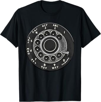 Rotary Phone Shirt Retro Phone Number Rotary Dial Classic T-Shirt