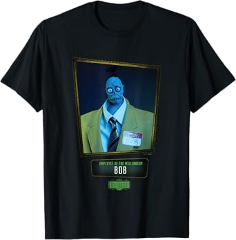 Beetlejuice Beetlejuice Employee Of The Millennium Bob T-Shirt, Small, Black