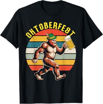 Sasquatch Oktoberfest Funny Beer Mug Bavarian Hat Men Women T-Shirt