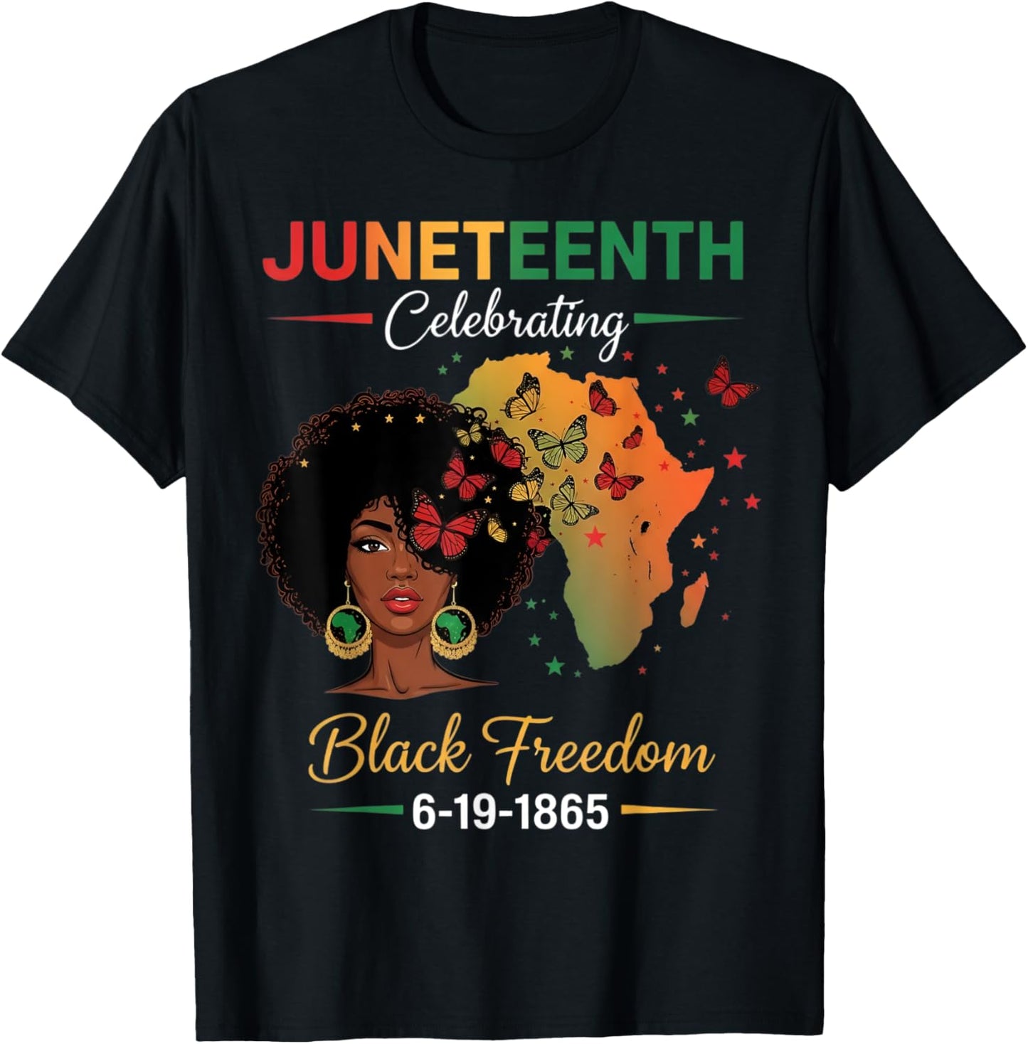 Junenteeth Shirts Women Celebrating Black Freedom Juneteenth T-Shirt