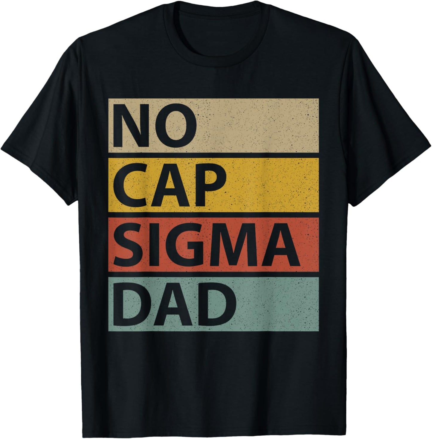 Vintage Skibidi Best Dad No Cap Sigma Dad Funny Father's Day T-Shirt