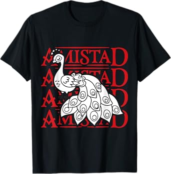 AMISTAD House Of Friendship Red Retro Groovy Social AMISTAD T-Shirt