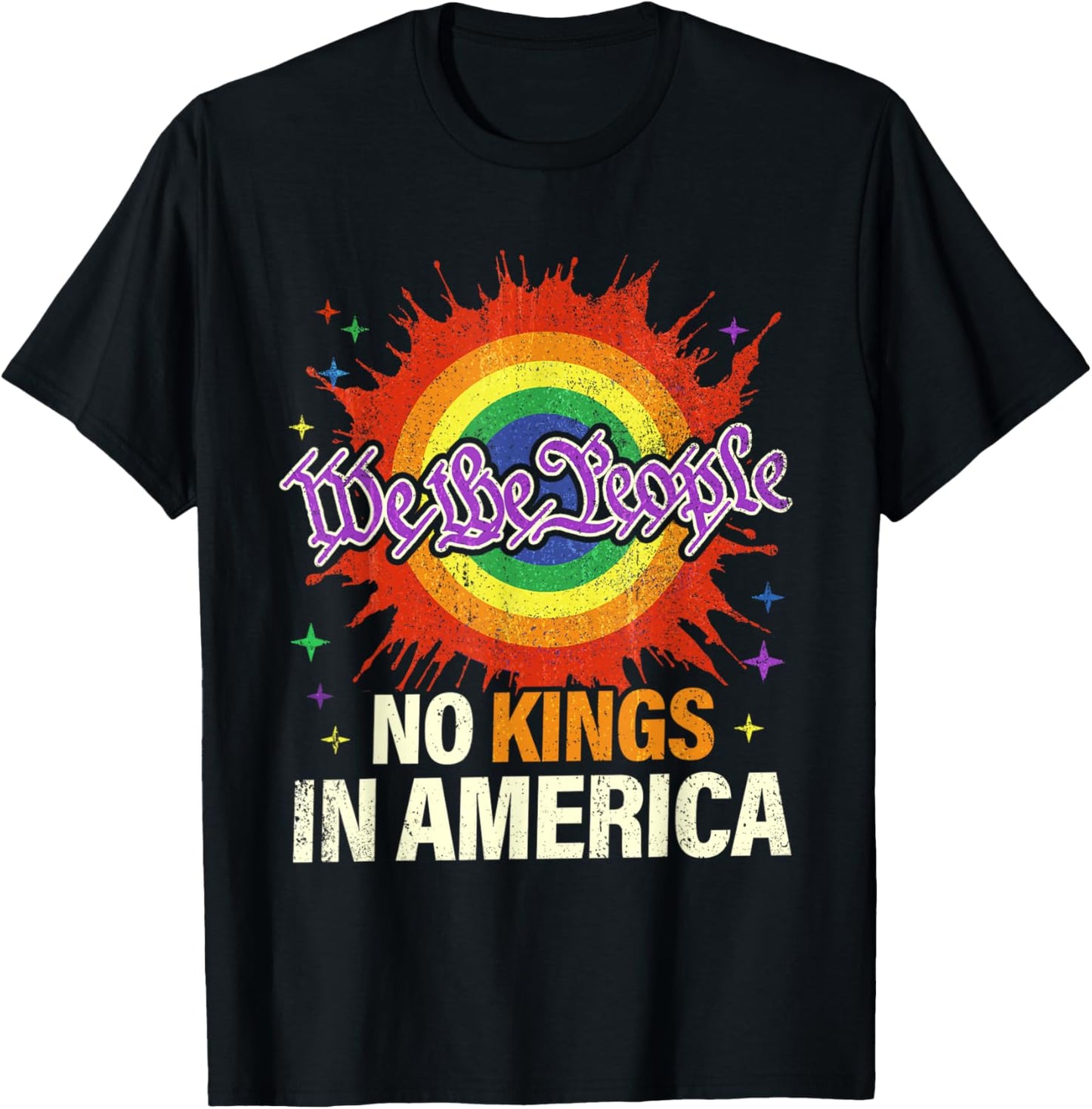 No Kings In America We The People Political Vintage T-Shirt