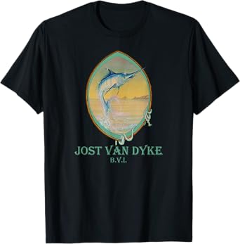 Jost Van Dyke, BVI Vintage Offshore Fishing Vacation T-Shirt
