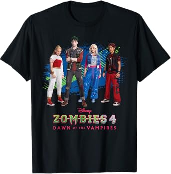 Disney Zombies 4 Nova & Victor + Zed & Addison Official Logo T-Shirt