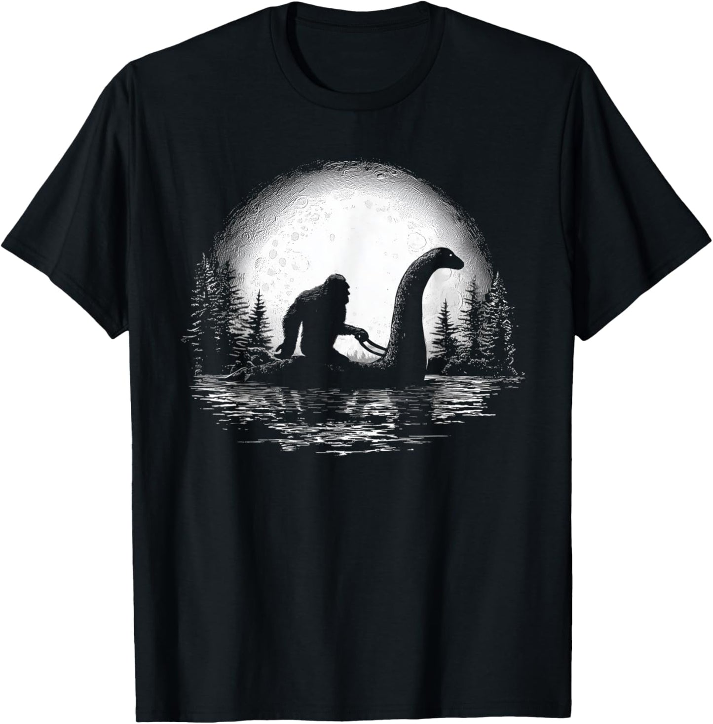 Sasquatch & Nessie Duo Rare Sighting The Loch Ness Bigfoot T-Shirt
