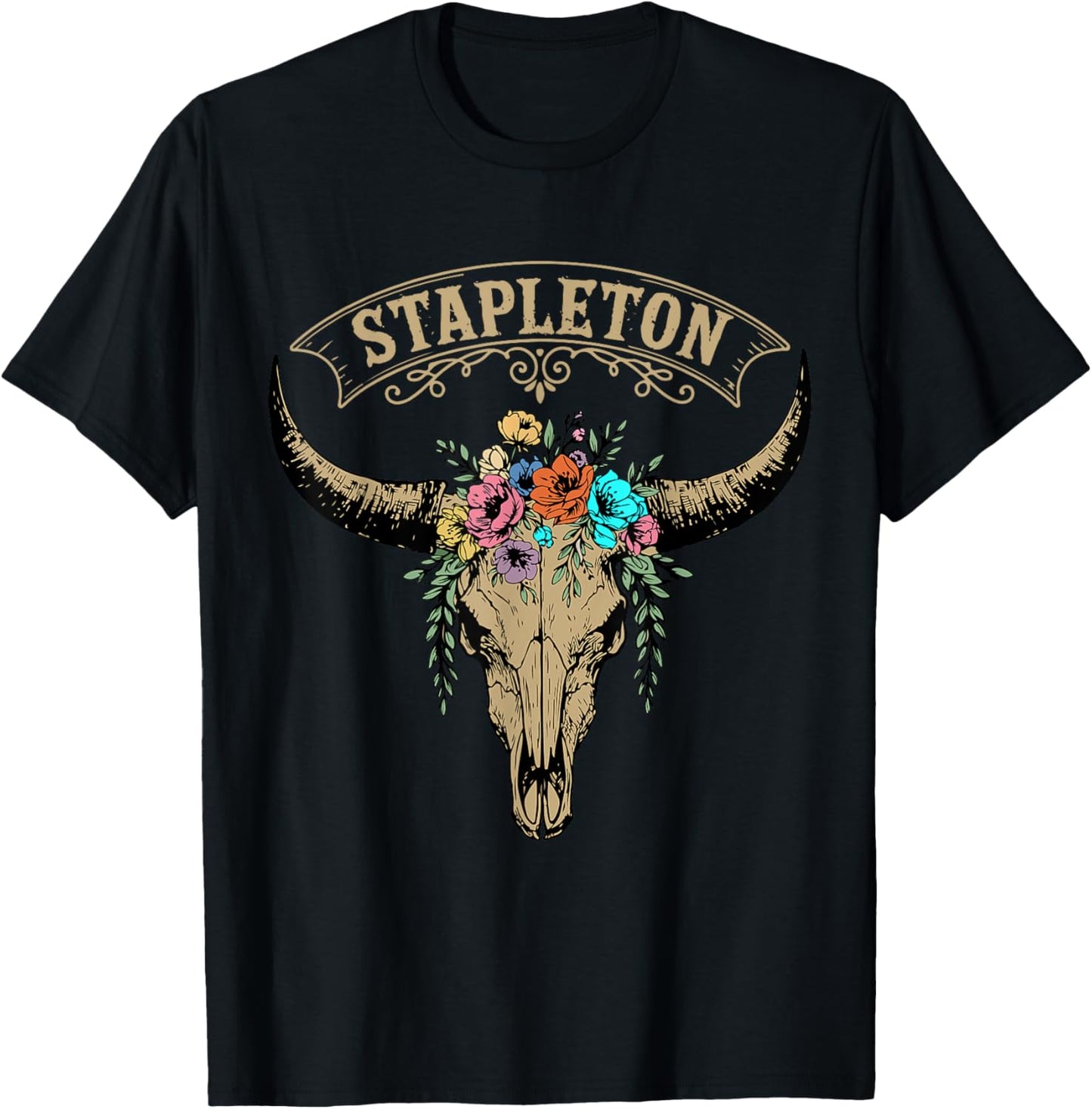 Vintage Stapleton Last Name Personalized Stapleton Flower T-Shirt