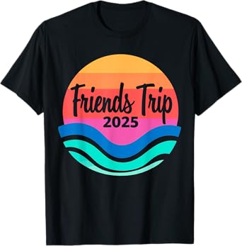 Friends Trip Tee Vacation Matching Group 2025 Graphic T-Shirt