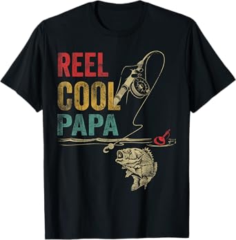Reel Cool Papa Fish Fishing Shirt Father's Day T-Shirt