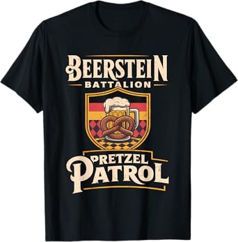 Beerstein Battalion โ Pretzel Patrol German Oktoberfest T-Shirt