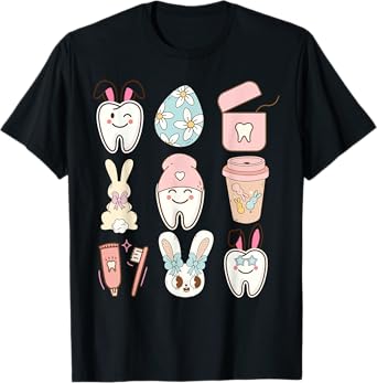 Easter Dental Assistant Tooth Bunny Dentist T-Shirt