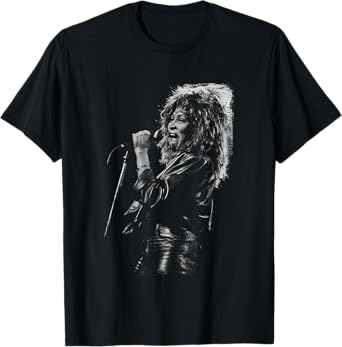 Tina Turner Singing Live B&W By Stephen Wright T-Shirt