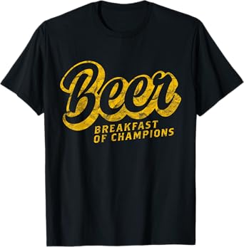 Beer Breakfast of Champions T Shirt Vintage Funny College T-Shirt
