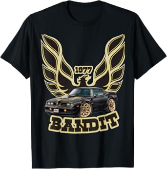 1977 77 trans am vintage black car MUSCLE CARS 70s CLASSIC T-Shirt