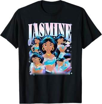 Disney Princess Elegant Classy Jasmine Retro 90s Big Collage T-Shirt