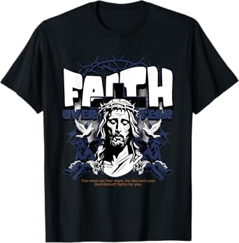 Faith Over Fear Midnight Navy 13s Matching Tee For Men Women T-Shirt