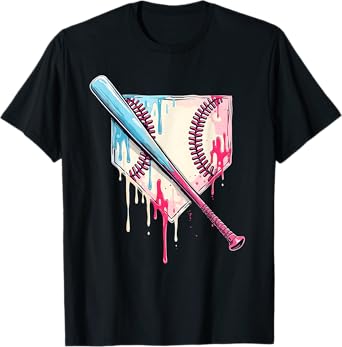 Cool Sport Baseball Home Plate Drip With Sprinkles Drip T-Shirt